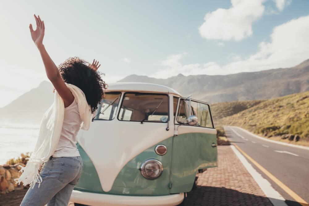 Safe travel tips African women having fun on road trip